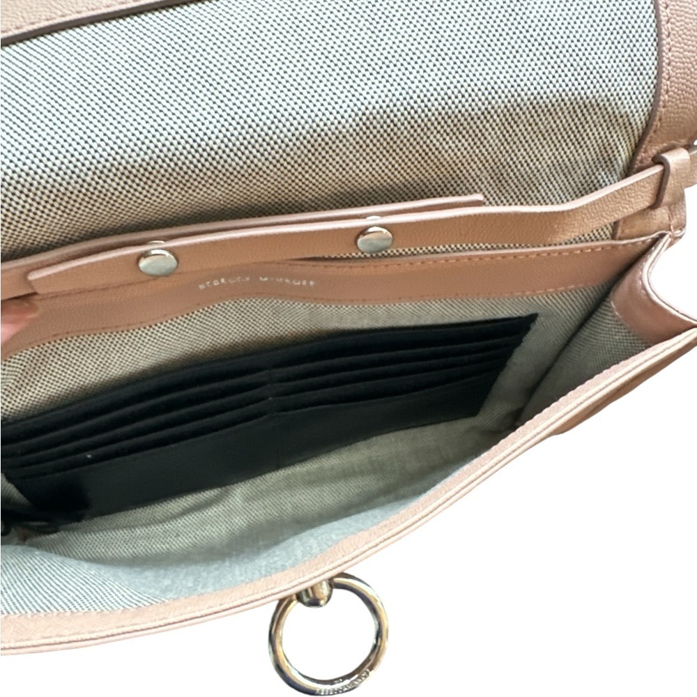 π Rebecca Minkoff Sofia Blush Leather Crossbody Clutch Convertible Chain Bag - Picture 8 of 11